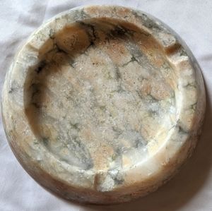 7" Vintage round marble ashtray